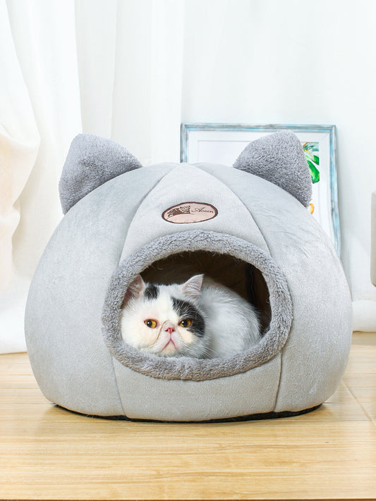 Enclosed Cat Warm Sleeping Bed