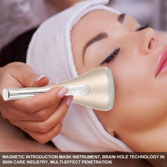 Facial dumbbell gyro beauty massager device