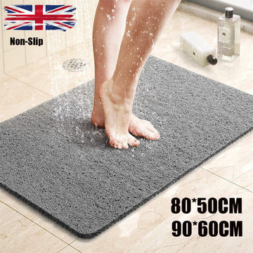 Shower Mat For Inside Shower Silk Circle Bath Mat NonSlip Anti Mould PVC BathMat-Two Size